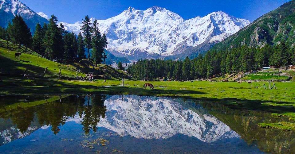 Nanga Parbat rising above the Himalayan landscape